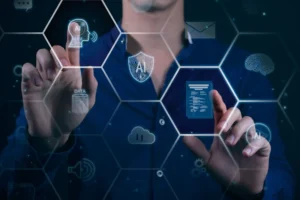 digital assets on a transparent screen