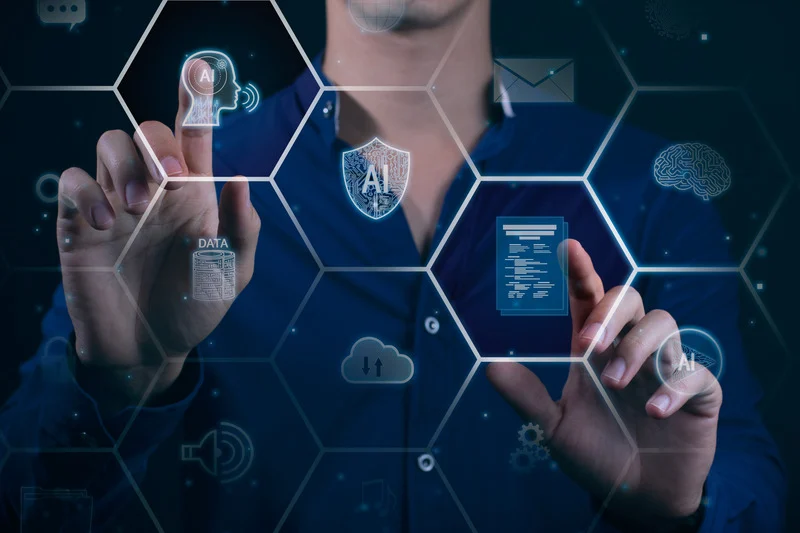 digital assets on a transparent screen