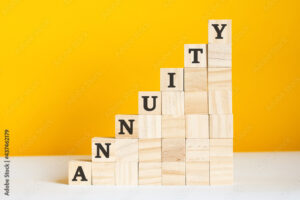 wooden blocks increasing by one block spelling the word annuity